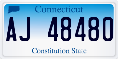 CT license plate AJ48480