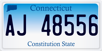 CT license plate AJ48556