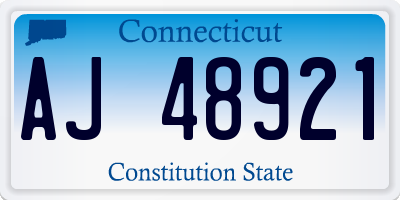 CT license plate AJ48921