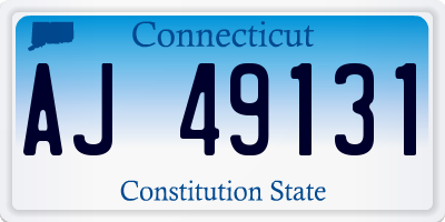CT license plate AJ49131
