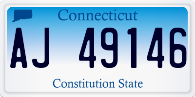 CT license plate AJ49146