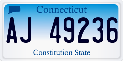 CT license plate AJ49236