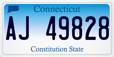CT license plate AJ49828