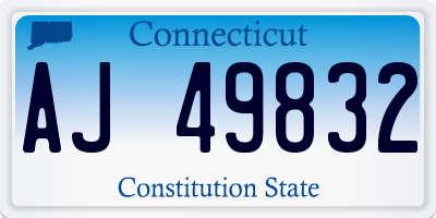 CT license plate AJ49832