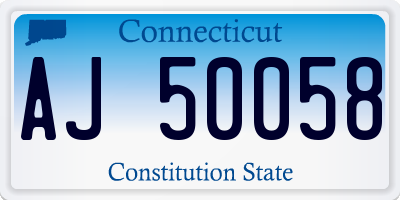 CT license plate AJ50058