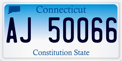 CT license plate AJ50066