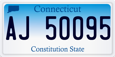 CT license plate AJ50095