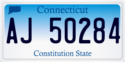 CT license plate AJ50284