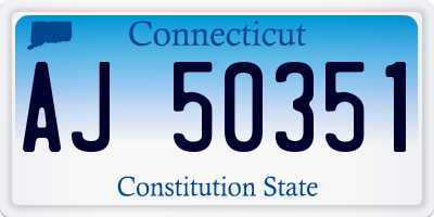 CT license plate AJ50351