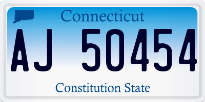 CT license plate AJ50454