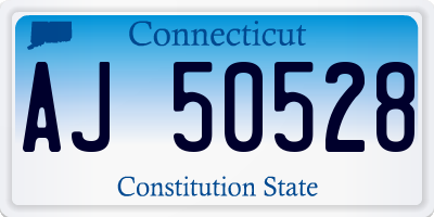 CT license plate AJ50528