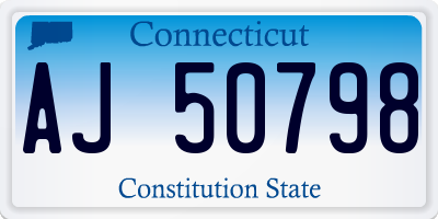 CT license plate AJ50798
