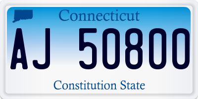 CT license plate AJ50800