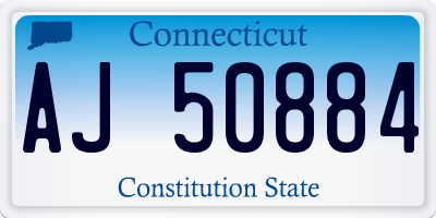 CT license plate AJ50884