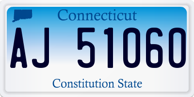 CT license plate AJ51060