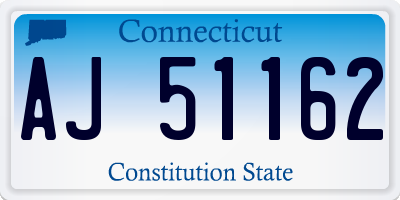 CT license plate AJ51162