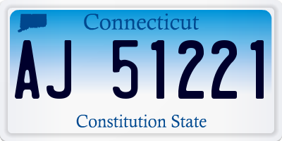 CT license plate AJ51221