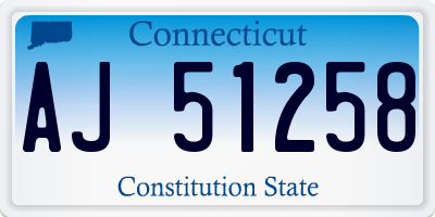 CT license plate AJ51258