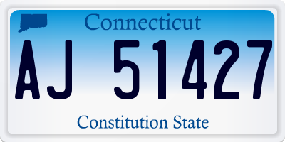 CT license plate AJ51427