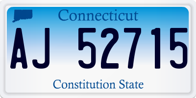 CT license plate AJ52715