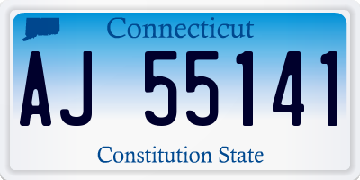 CT license plate AJ55141