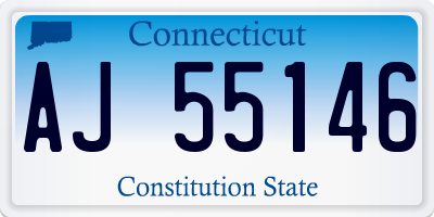 CT license plate AJ55146