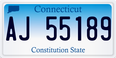 CT license plate AJ55189