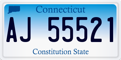 CT license plate AJ55521