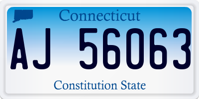 CT license plate AJ56063