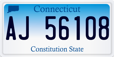 CT license plate AJ56108