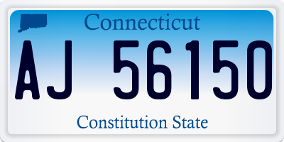 CT license plate AJ56150