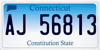 CT license plate AJ56813
