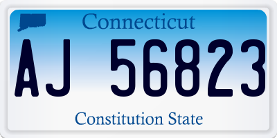 CT license plate AJ56823