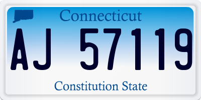 CT license plate AJ57119