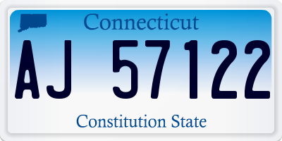 CT license plate AJ57122