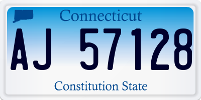 CT license plate AJ57128