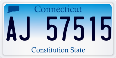 CT license plate AJ57515