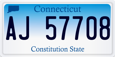 CT license plate AJ57708