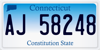 CT license plate AJ58248