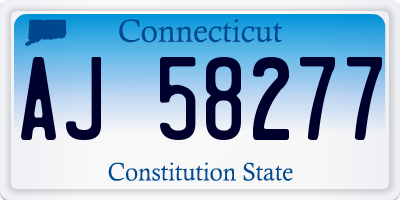 CT license plate AJ58277