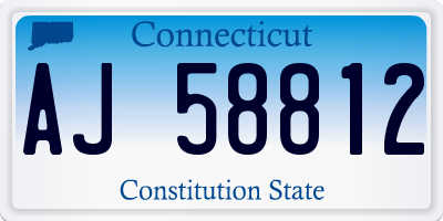 CT license plate AJ58812