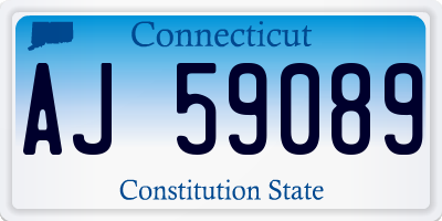 CT license plate AJ59089