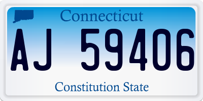CT license plate AJ59406