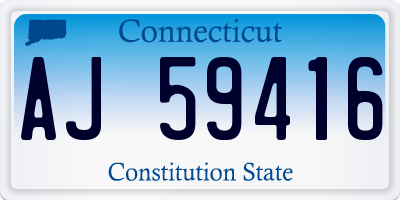 CT license plate AJ59416
