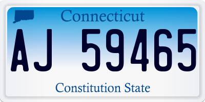 CT license plate AJ59465