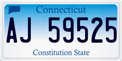CT license plate AJ59525