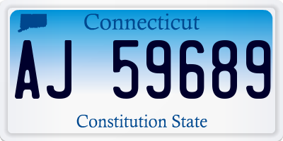 CT license plate AJ59689