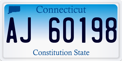 CT license plate AJ60198