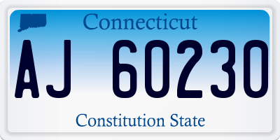 CT license plate AJ60230