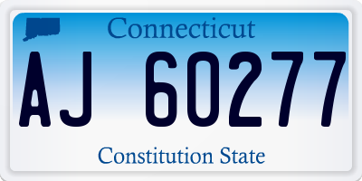 CT license plate AJ60277